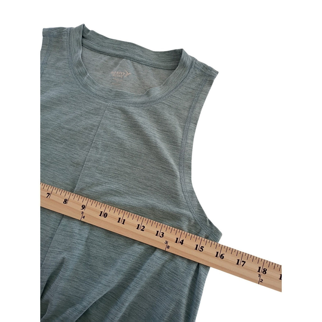 Old Navy Active Womens Blue Heathered Twist Front Tank Top Size Small