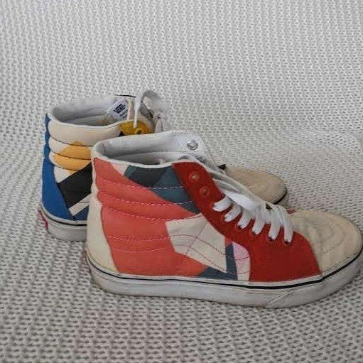Vans Sk8-Hi MoMA Museum of Modern Art Multi Color Sneakers Women's 7 NWOT $90