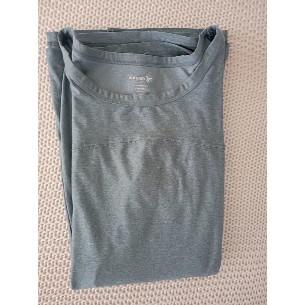 Old Navy Cloudmotion Lyocell Active Top Sage L Oversized Soft Stretch Go-Dry