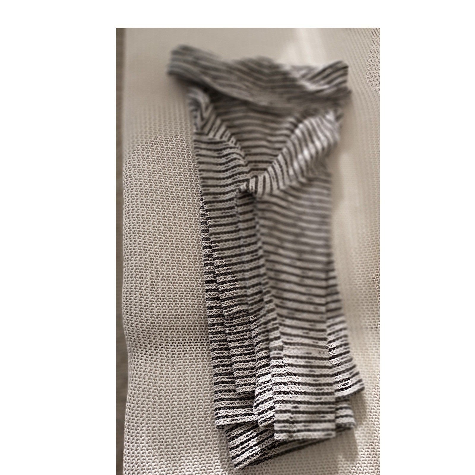 Merona Striped Coastal Preppy Striped Cowl Neck Sweater Cotton Blend XL