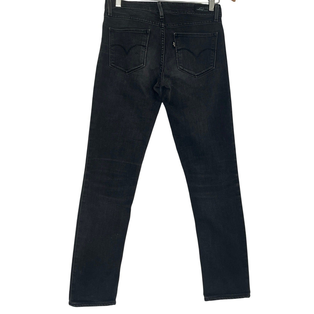 Levi's 711 Skinny Jeans Black Denim Women's Size 23x28