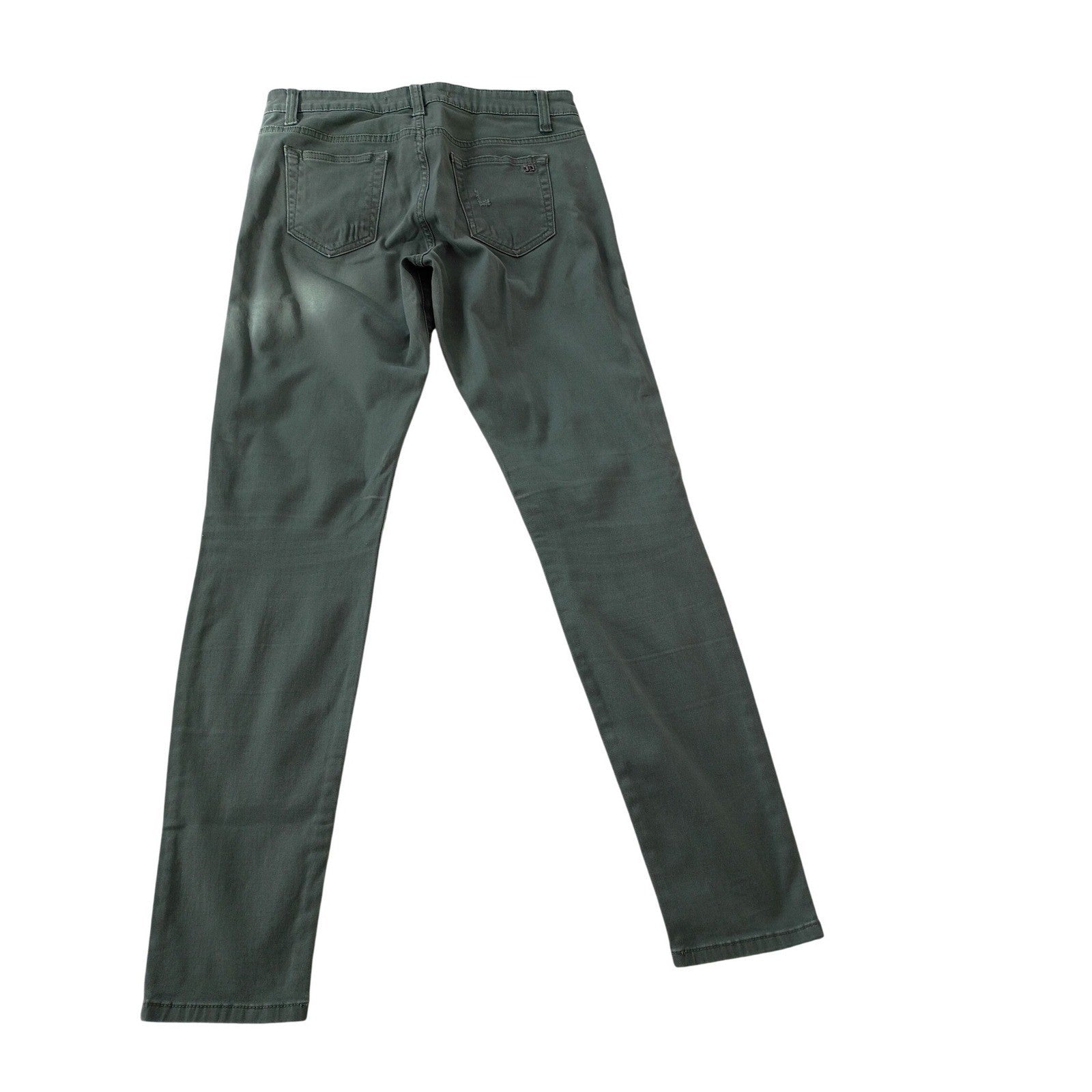 Joe's Jeans Rocker Skinny Olive Green Zipper Detail Stretch 28x31