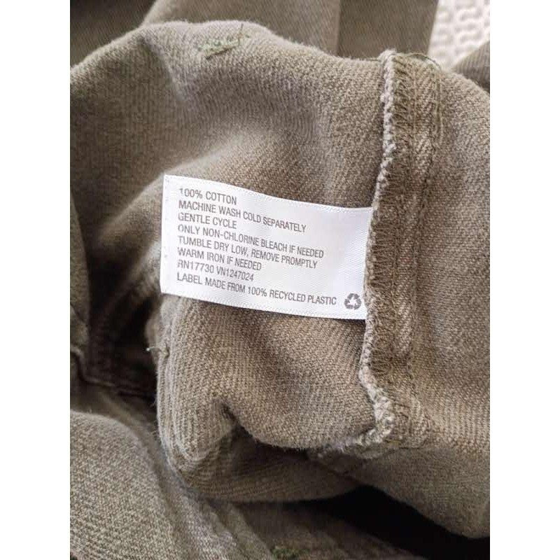 Goodfellow Co Slim Straight Cargo Pants Olive Green 100% Cotton Mens 32W 30L